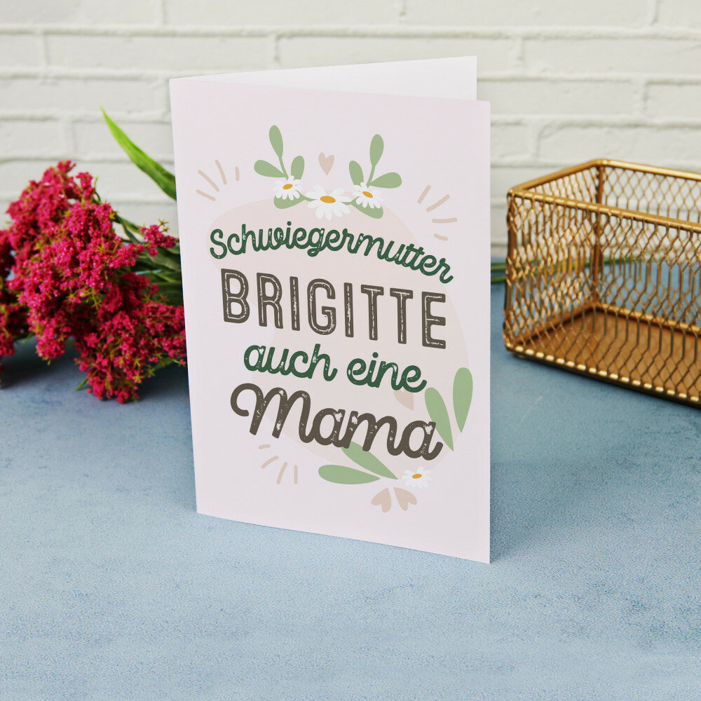 Schwiegermutter auch eine Mama Glückwunschkarte GeschenkSpeziell.de