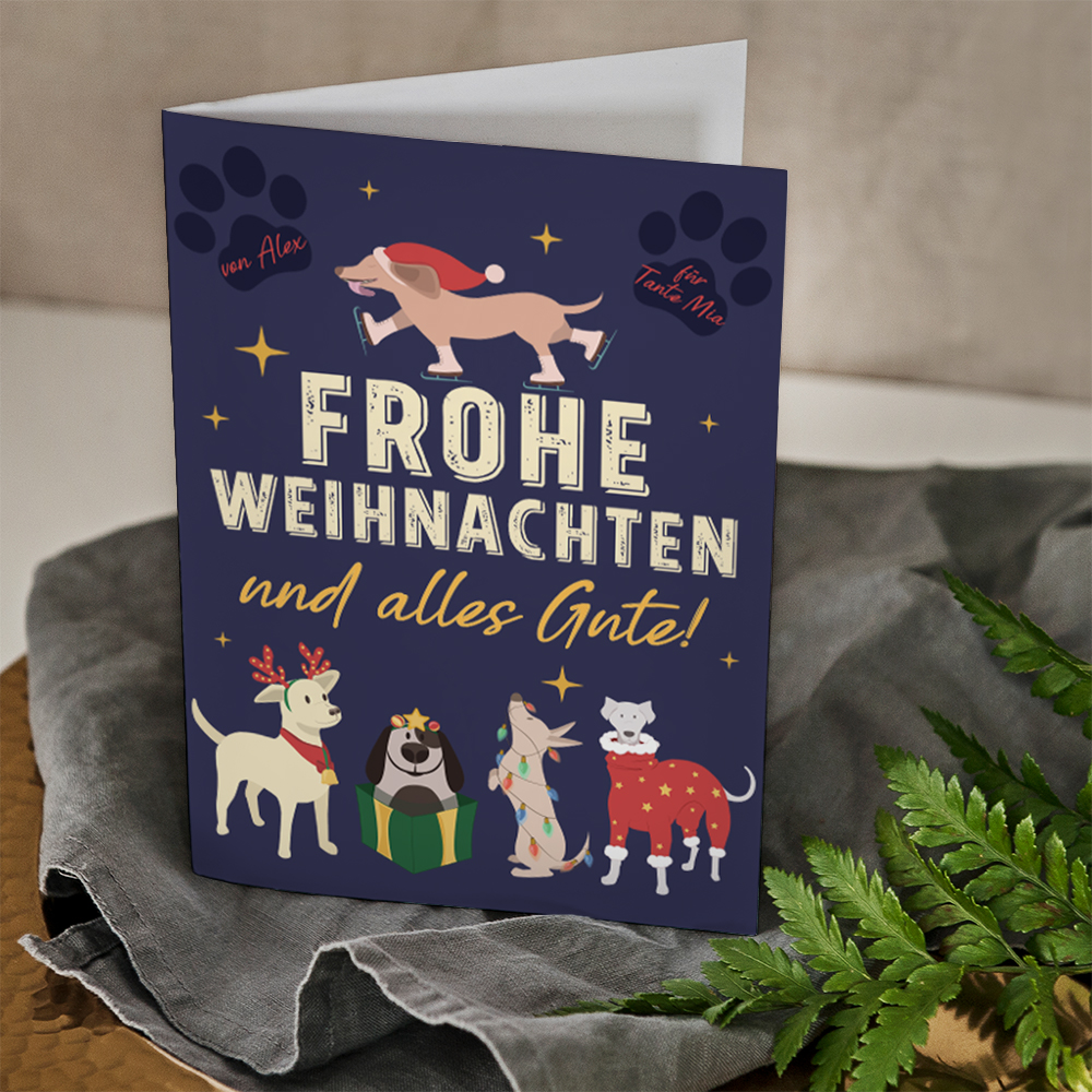 Frohe Weihnachten und alles Gute Glückwunschkarte GeschenkSpeziell.de