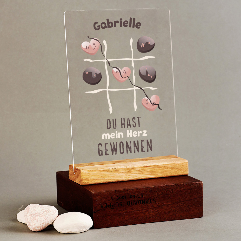 Du hast mein herz gewonnen Druck auf Acrylglas GeschenkSpeziell.de