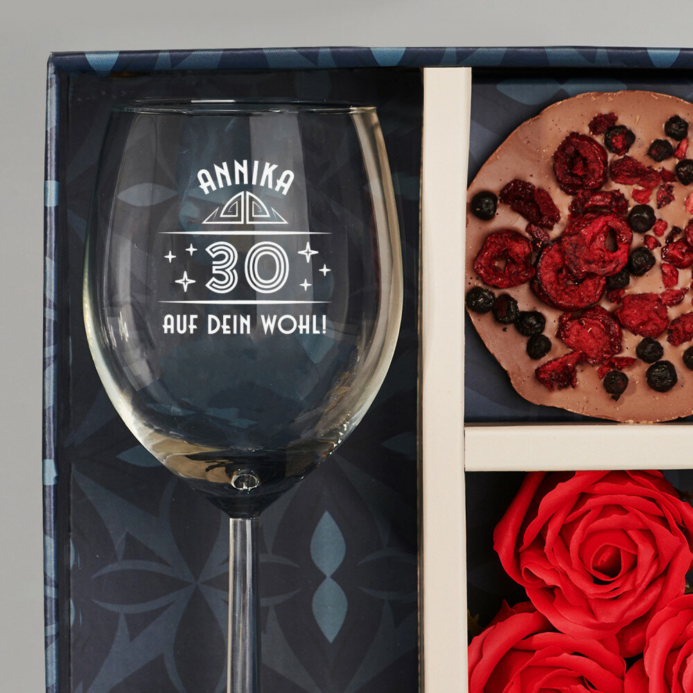 Was Schenke Ich Meinem Sohn Zum 30 Geburtstag Geschenkset mit Weinglas Zum 30. Geburtstag - GeschenkSpeziell.de