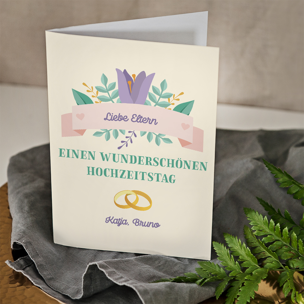 einen wunderschonen hochzeitstag Glückwunschkarte GeschenkSpeziell.de