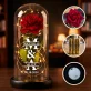 Initiale mit Namen für Paare - Ewige Rose im Glas Initiale mit Namen für Paare - Ewige Rose im Glas
