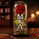Initiale mit Namen für Paare - Ewige Rose im Glas Initiale mit Namen für Paare - Ewige Rose im Glas