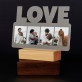 4 fotos love - Druck auf Acrylglas mit LED Beleuchtung - Wort LOVE
