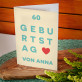 60. Geburtstag - Glückwunschkarte