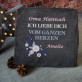Oma ich liebe Dich - Decke mit Stickerei