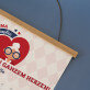Oma, ich liebe Dich von ganzem Herzen - Poster-Kalender mit Holzleisten