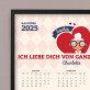 Oma, ich liebe Dich von ganzem Herzen - Kalender im Rahmen