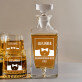 Beloved Husband - Whiskykaraffe und Whiskygläser - Set mit Gravur