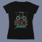 Bike forever - Schwarzes T-Shirt für Damen