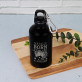 Born to be a unicorn - Wasserflasche 0,4l mit Karabinerhaken