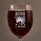 Born to be a unicorn - Weinglas mit Gravur