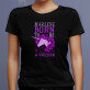 Born to be unicorn - Schwarzes T-Shirt für Damen