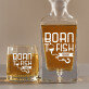 Born to fish - Whiskykaraffe und Whiskygläser - Set mit Gravur
