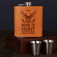 Born to hunt - Flachmann im Lederetui
