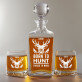 Born to hunt - Whiskykaraffe und Whiskygläser - Set mit Gravur