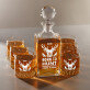 Born to hunt - Whiskykaraffe und Whiskygläser - Set mit Gravur