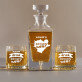 Brown Water - Whiskykaraffe und Whiskygläser - Set mit Gravur