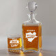 Brown Water - Whiskykaraffe und Whiskygläser - Set mit Gravur