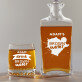 Brown Water - Whiskykaraffe und Whiskygläser - Set mit Gravur