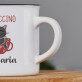 Catpuccino - Keramikbecher mit schwarzem Rand