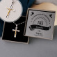 Taufe - Diamantkreuz: Silberne Halskette mit Anhänger