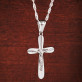 Taufe - Diamantkreuz: Silberne Halskette mit Anhänger