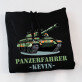 Panzerfahrer - Schwarzer Kapuzenpullover für Herren