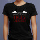 Desire - Schwarzes T-Shirt für Damen