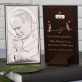 Glücklich - Papst - Silbernes Bild mit Gravur