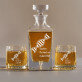 In der DNA - Whiskykaraffe und Whiskygläser - Set mit Gravur