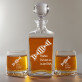 In der DNA - Whiskykaraffe und Whiskygläser - Set mit Gravur