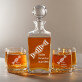 In der DNA - Whiskykaraffe und Whiskygläser - Set mit Gravur
