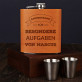Für besondere Aufgaben - Flachmann im Lederetui