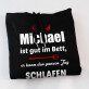 Gut im Bett - Schwarzer Kapuzenpullover für Herren