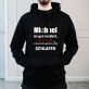 Gut im Bett - Schwarzer Kapuzenpullover für Herren