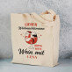 Lieber Weihnachtsmann, bring bitte Wein mit - Baumwolltasche mit Aufdruck