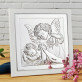 Geschenk des Herrn - Engel mit Laterne - Silbernes Bild mit Gravur