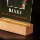 Danke, dass du es mit mir aushältst - Druck auf Acrylglas mit LED Beleuchtung