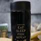 Eat, sleep, fish - Thermobecher