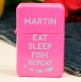 Eat, Sleep, Fish - Feuerzeug mit Gravur