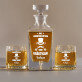 Junggesellenteam - Whiskykaraffe und Whiskygläser - Set mit Gravur Junggesellenteam - Whiskykaraffe und Whiskygläser - Set mit Gravur