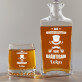 Junggesellenteam - Whiskykaraffe und Whiskygläser - Set mit Gravur