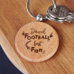 Football Best Fan - Schlüsselanhänger aus Holz