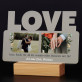 Blätter - Druck auf Acrylglas mit LED Beleuchtung - Wort LOVE