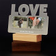 Blätter - Druck auf Acrylglas mit LED Beleuchtung - Wort LOVE