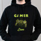 Gamer - Schwarzer Kapuzenpullover für Herren