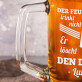 Löscht den Durst - personalisierter Bierkrug