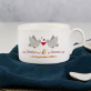 Tauben - Tasse mit Untertasse