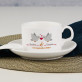 Tauben - Tasse mit Untertasse